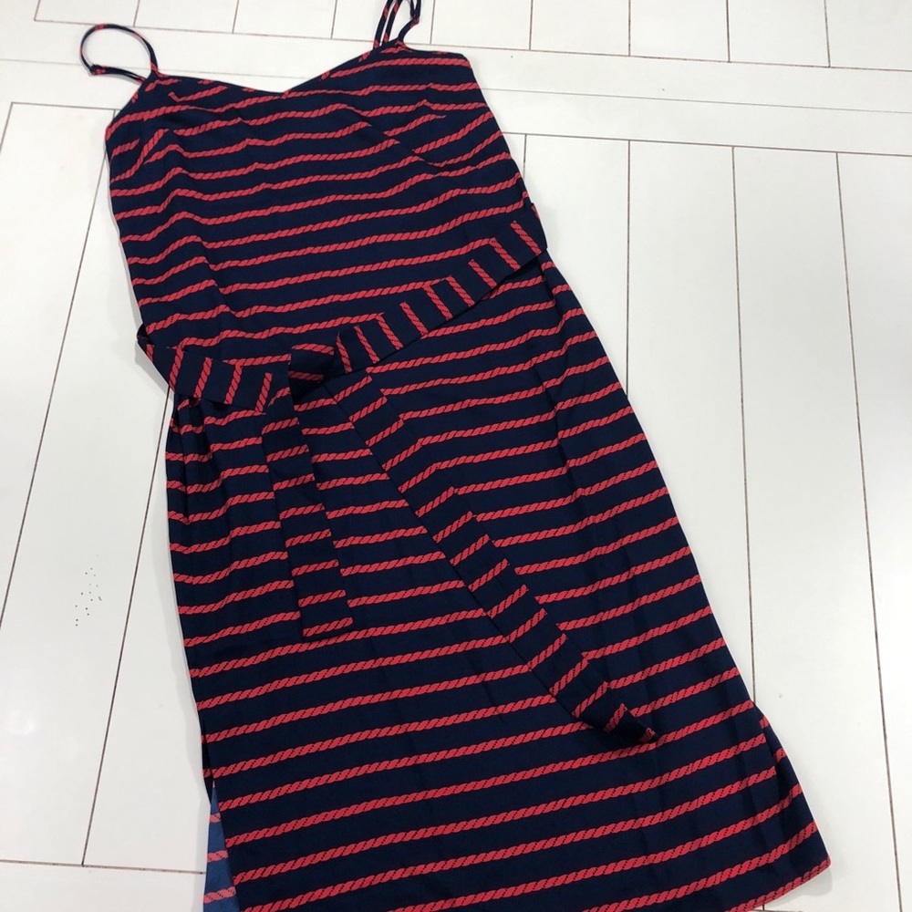 NWT Ann Taylor nautical slip dress with belt. 🚤